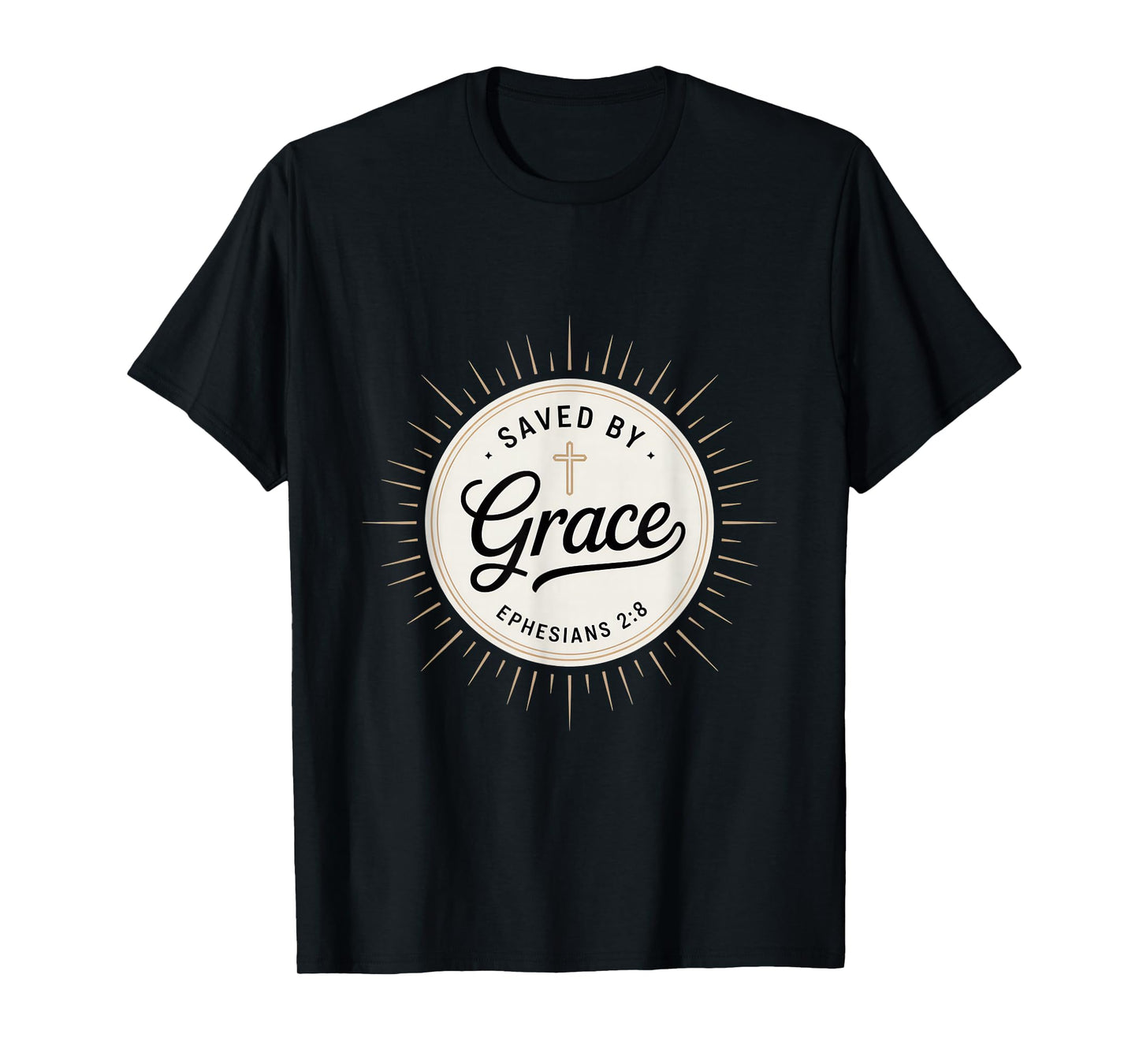 Saved by Grace Ephesians 2 8 Christian Scripture T-Shirt