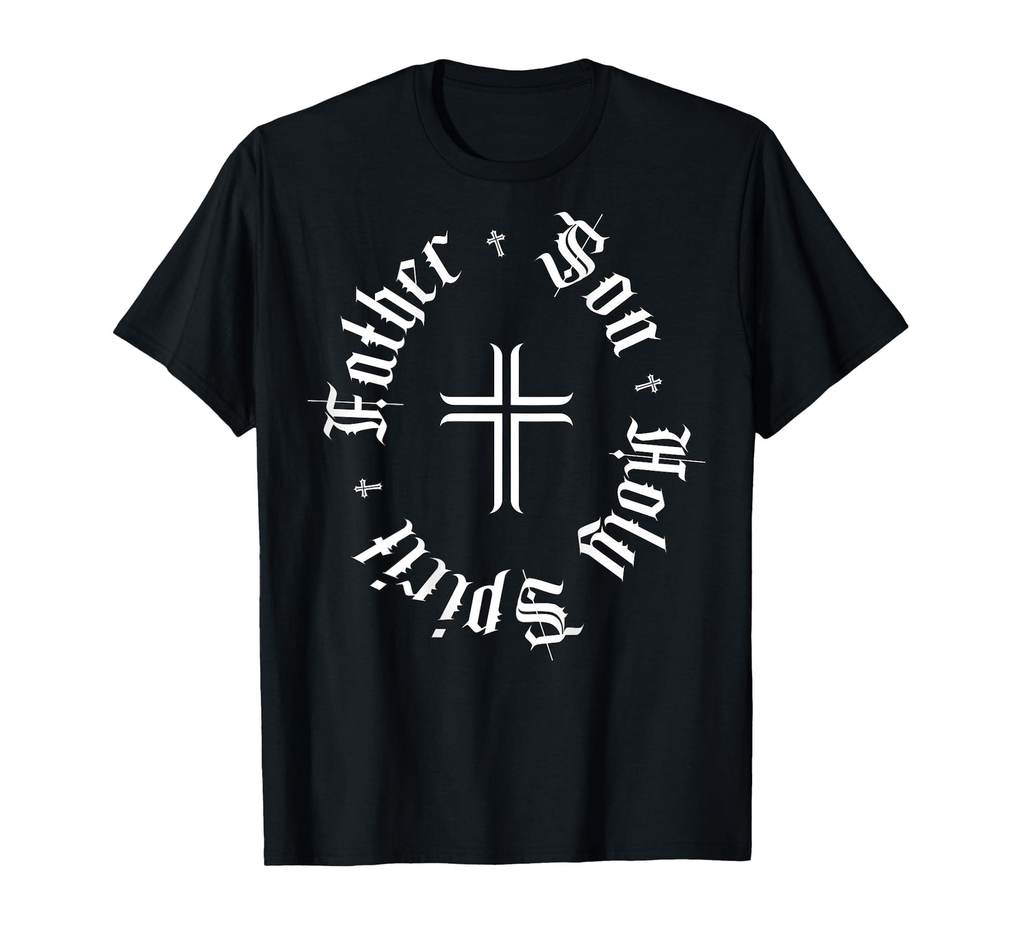 Christian Father Son Holy Spirit Ghost Faith God Back Design T-Shirt