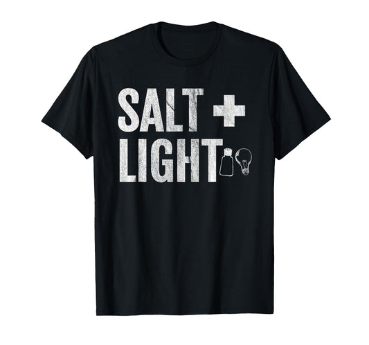 Salt & Light T-Shirt Matt 5:13-16 Bible Verse Christian Tee T-Shirt