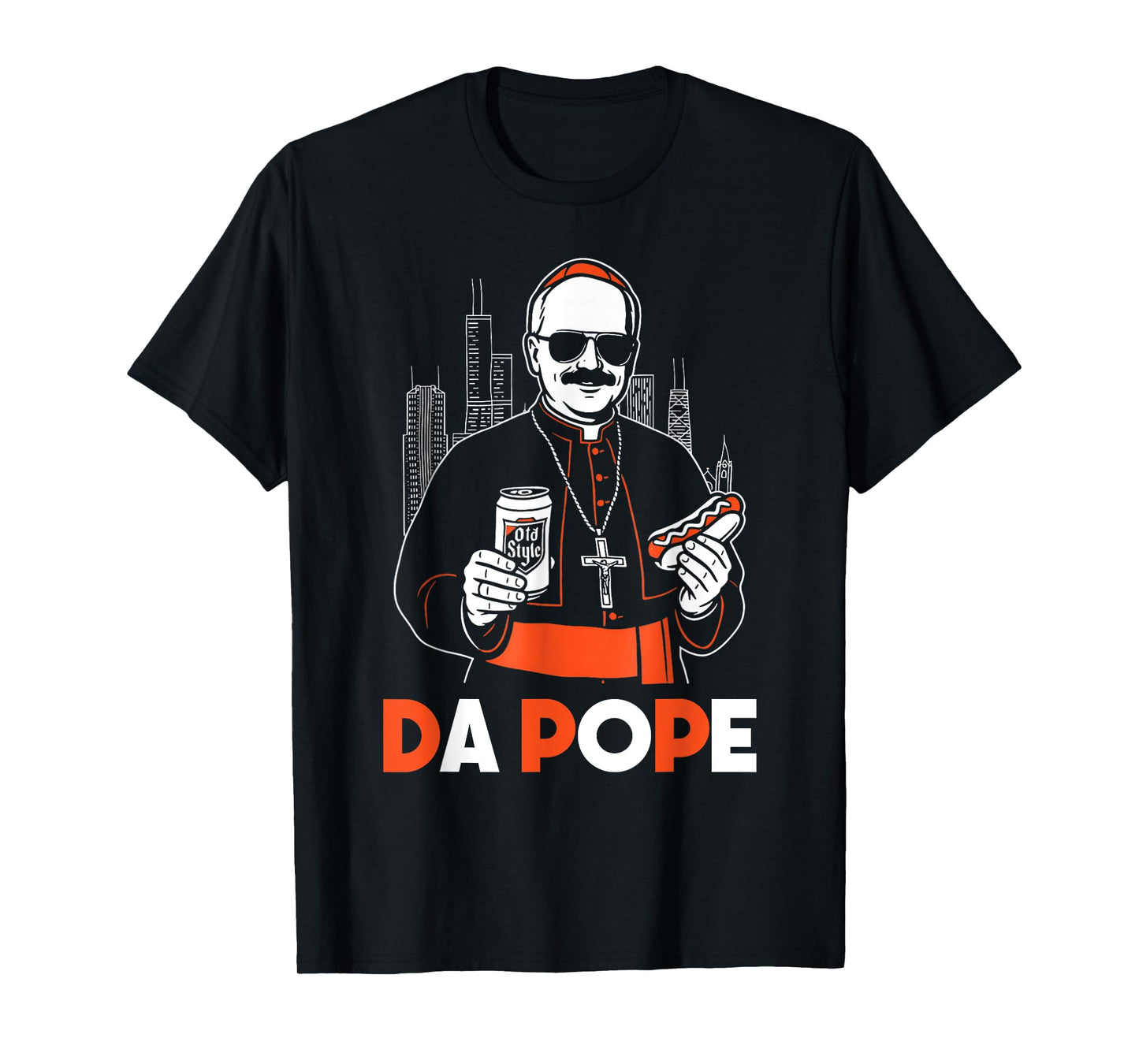 Funny Da Pope From America Chicago Pope Leo XIV Vintage T-Shirt