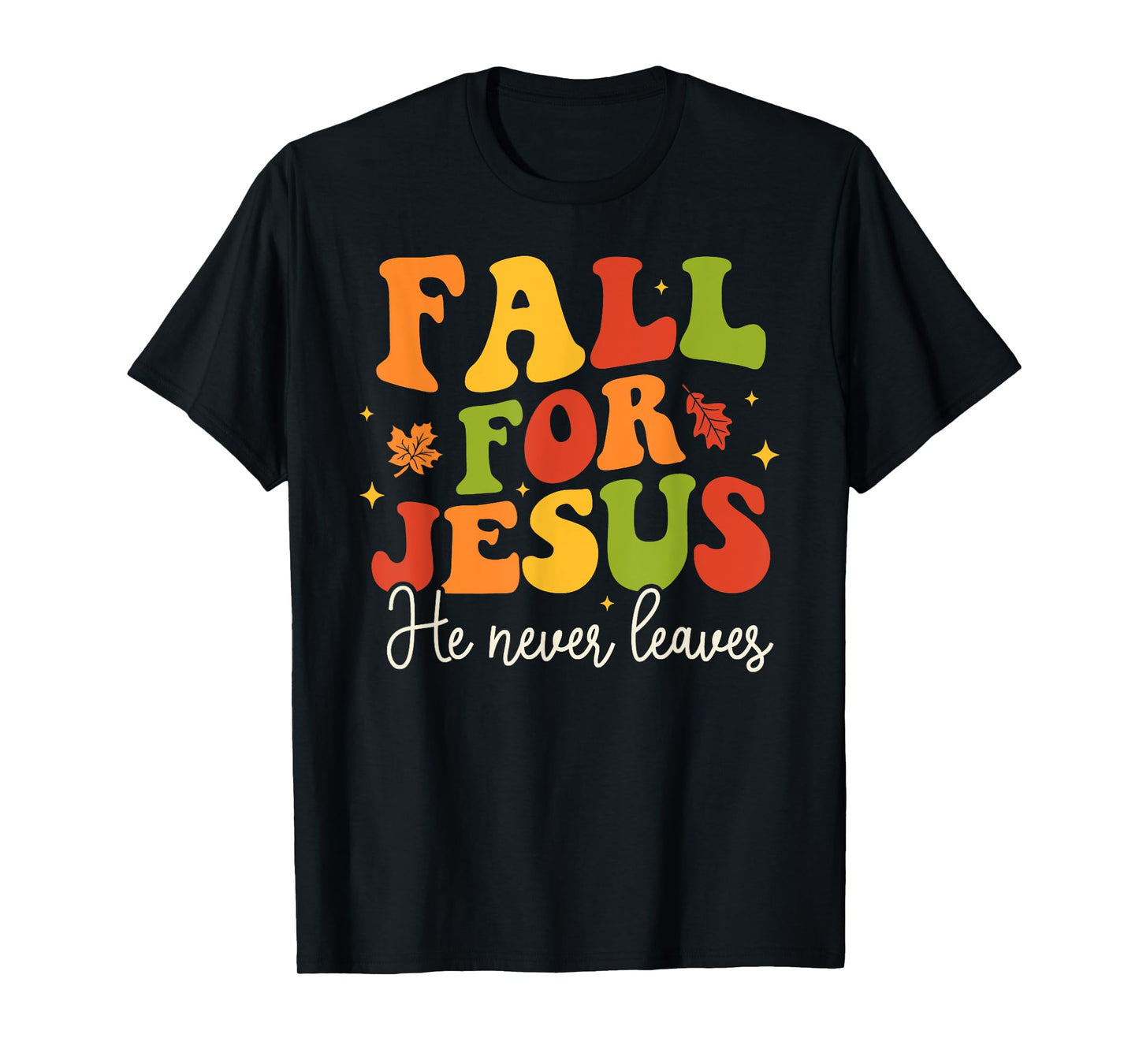 Groovy Christian Sayings Halloween Fall For Jesus Religious T-Shirt