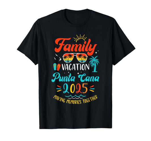 Family Vacation 2025 Punta Cana Matching Summer Vacation T-Shirt
