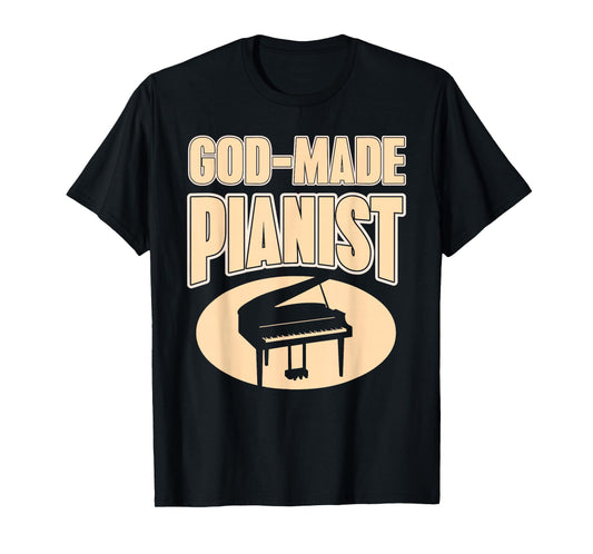 Faith-Based Pianist Christian Music Inspiration T-Shirt