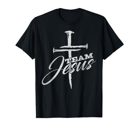 Vintage Cross Team Jesus Christian Tee T-Shirt