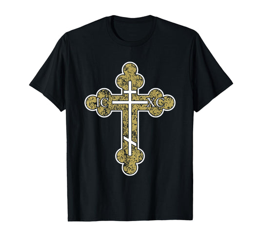 IC XC NIKA Cross Christogram Orthodox Eastern Christian T-Shirt
