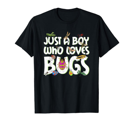 Just A Boy Who Loves Bugs Funny Kids Boys T-Shirt