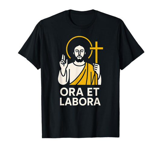 Catholic Ora et Labora Vintage Mens Surgery Recover T-Shirt