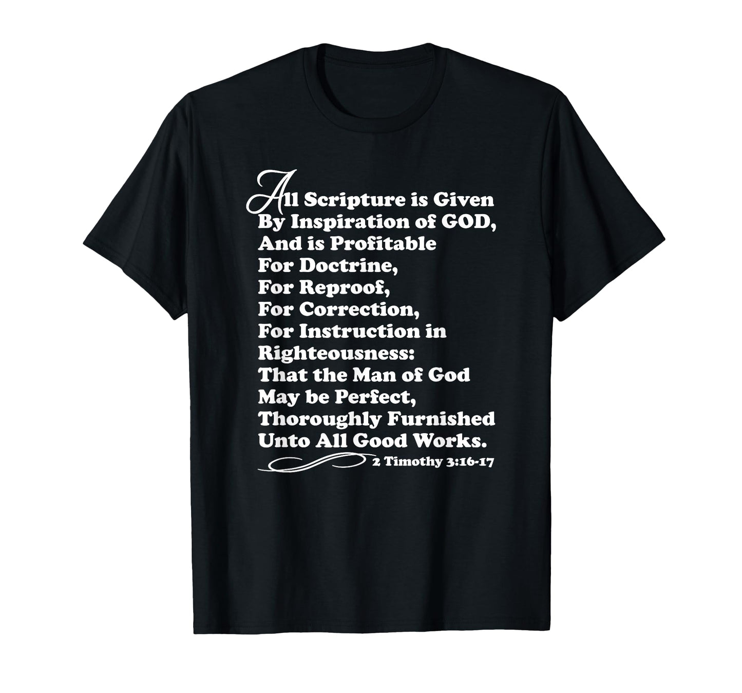 Inspired Scripture Bible Verse for Pastors, Bible Students T-Shirt