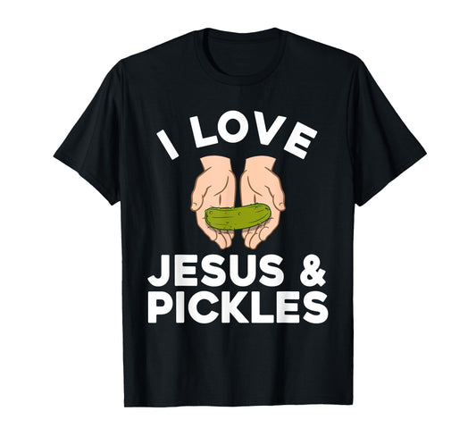 Cute Pickle Design For Men Women Kids Jesus Pickle Lovers T-Shirt