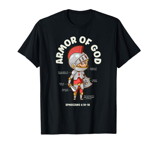 Christian Kids: Armor Of God - Bible Verses T-Shirt