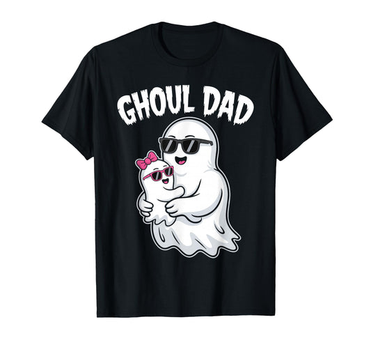Ghoul Dad Shirt Men Daddy Spooky Halloween Ghost Costume T-Shirt