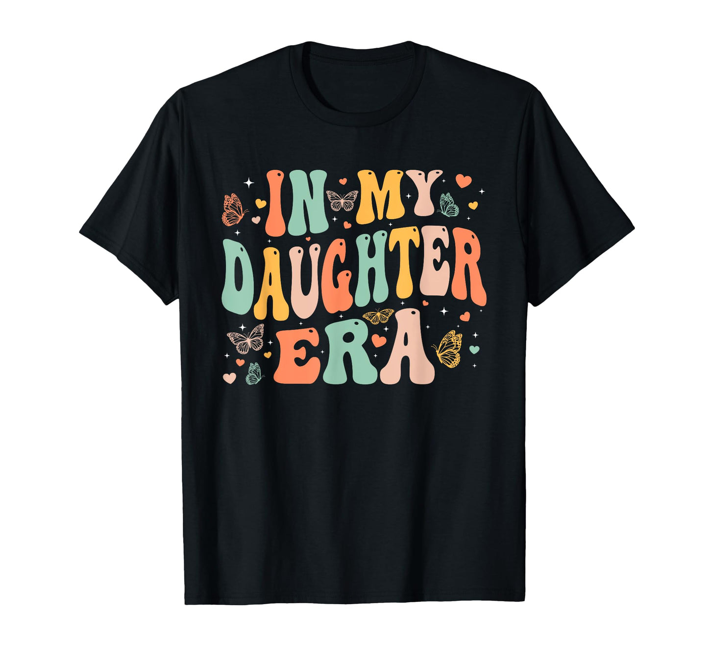 Retro Groovy In My Daughter Era Mother's Day Kids Girls T-Shirt
