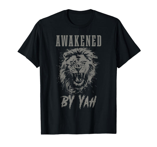 Awakened By Yah Hebrew Israelite Lion Of Judah Jewish Yahweh T-Shirt