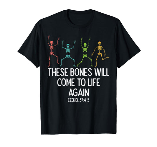 Halloween Skeleton Funny Christian Men Women Kids T-Shirt