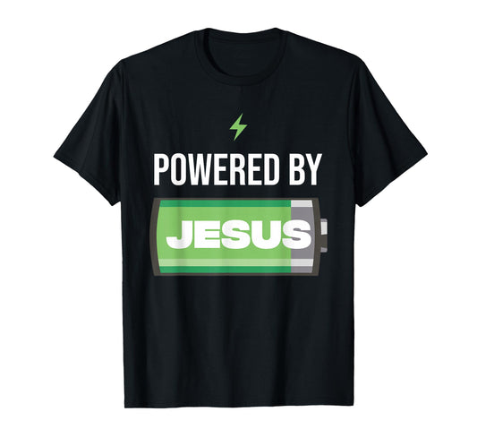 Powered by Jesus Inspirational Design T-Shirt