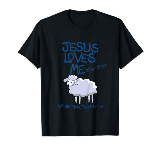 Kids Jesus Loves Me This I Know Lamb, Boys and Girls T-Shirt