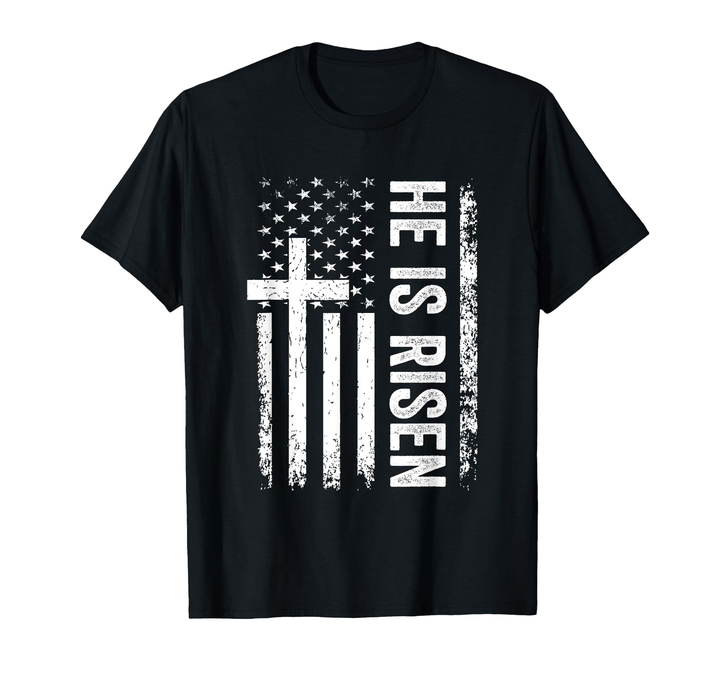 He Is Risen Christian Faith Religious Jesus Cross T-Shirt
