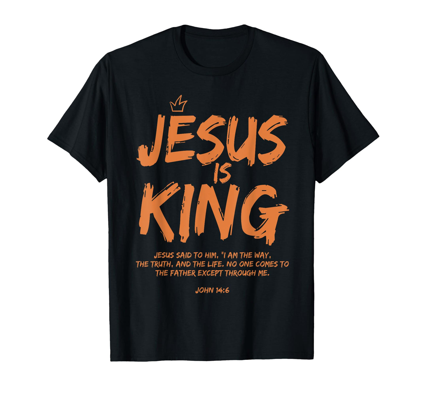 Jesus Is King Christian Cross God Faith Bible Religious T-Shirt