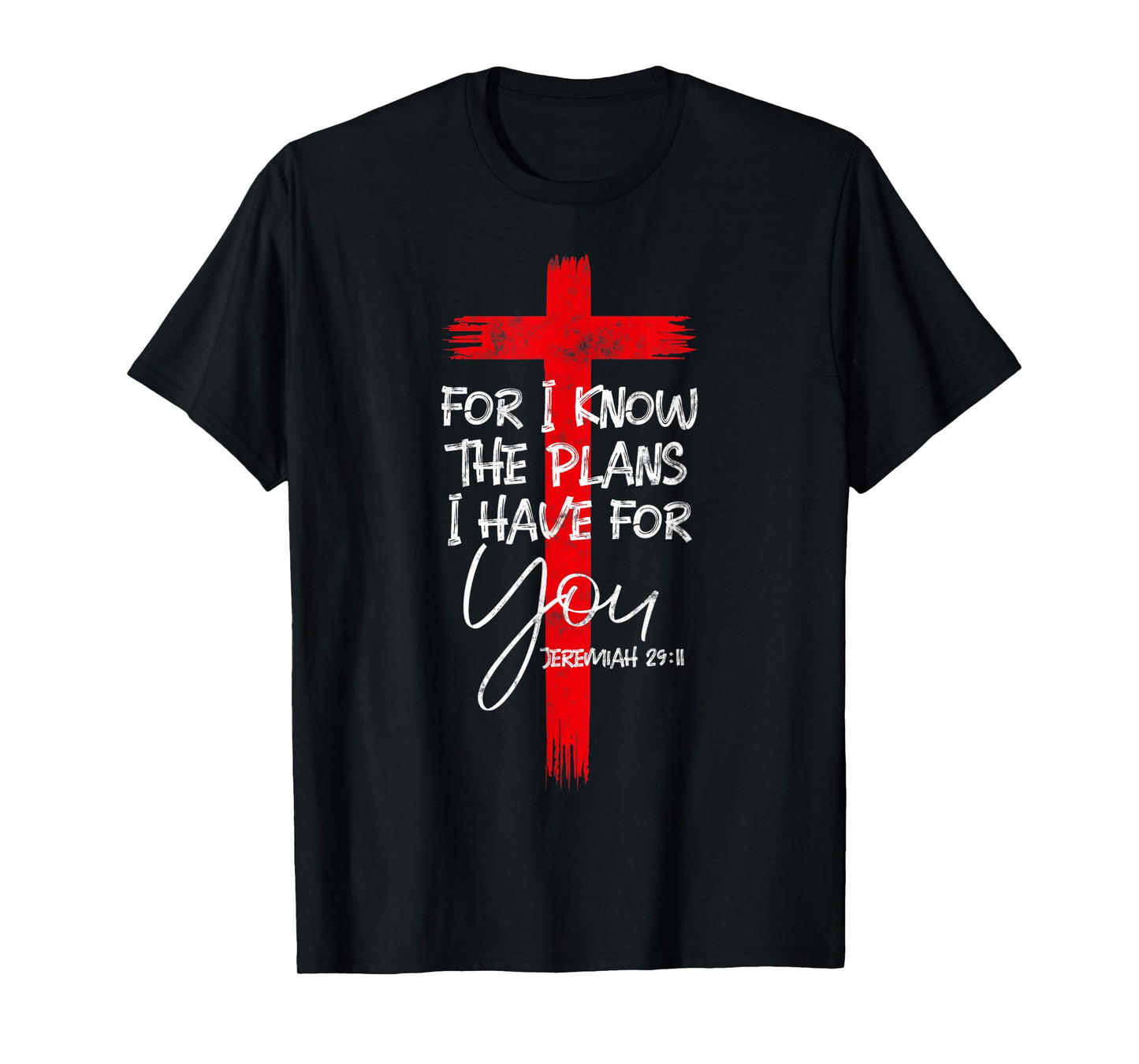 Jeremiah 29:11 Christian Religious Bible Verse Gifts Cross T-Shirt