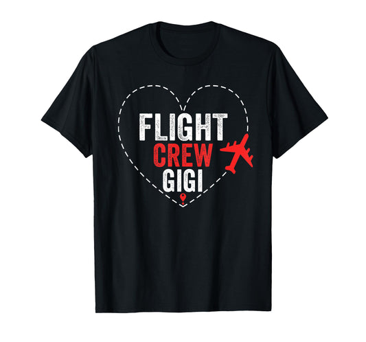 Flight Crew Gigi Airplane Family Vacation Airplane Mode On T-Shirt