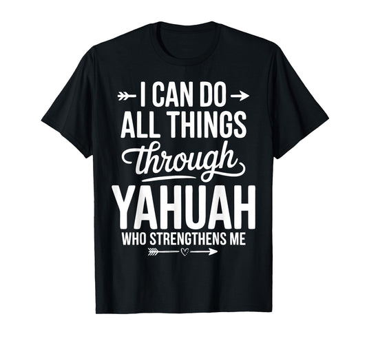 Hebrew Lion of Judah Yahuah Yahusha Faith Strength T-Shirt