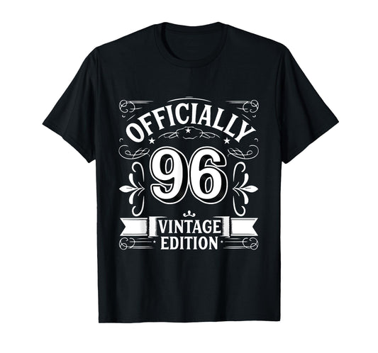 Officially 96 Year Old - Vintage Funny 96th Birthday T-Shirt