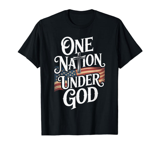 One Nation Under God July 4th Christian Patriotic T-Shirt