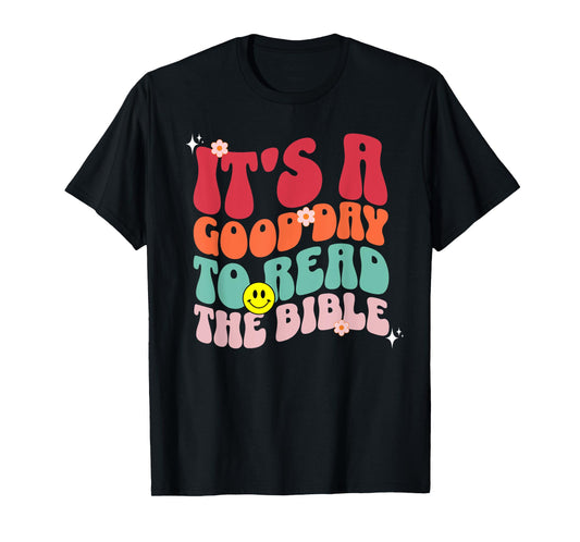 It's A Good Day To Read The Bible Retro Groovy 70s Christian T-Shirt