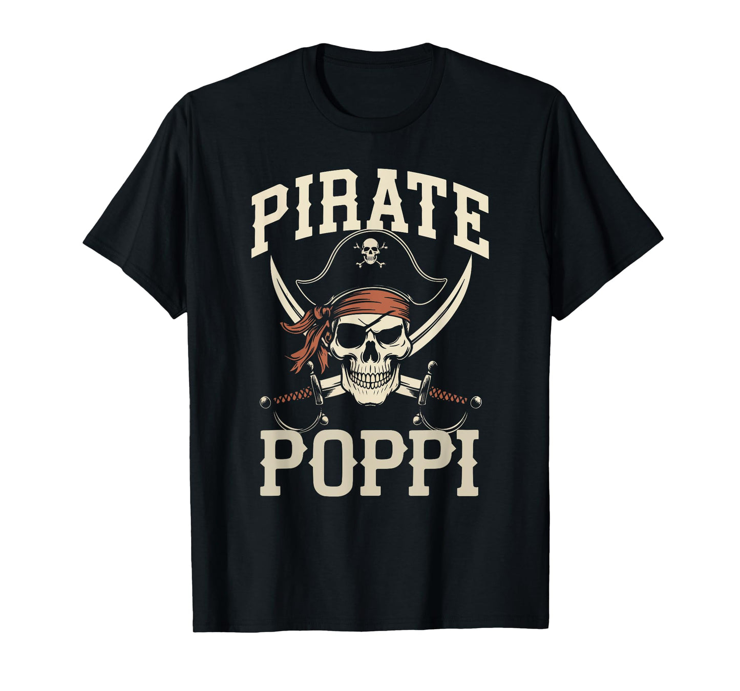 Pirate Poppi Funny Captain Matching Halloween Costume T-Shirt
