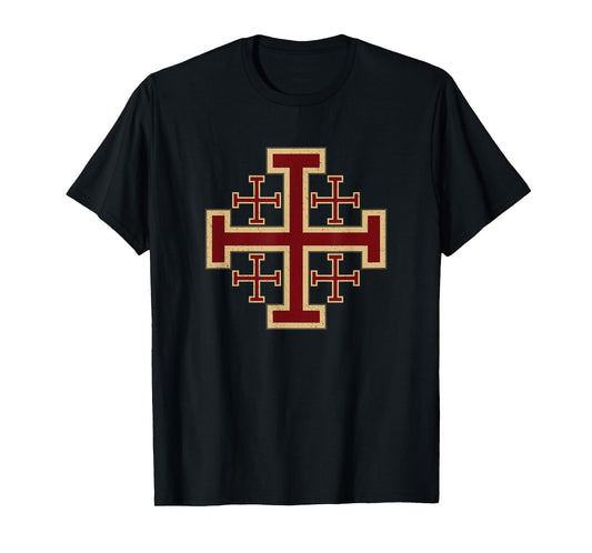 Jerusalem Cross Knights Templar Christian T-Shirt