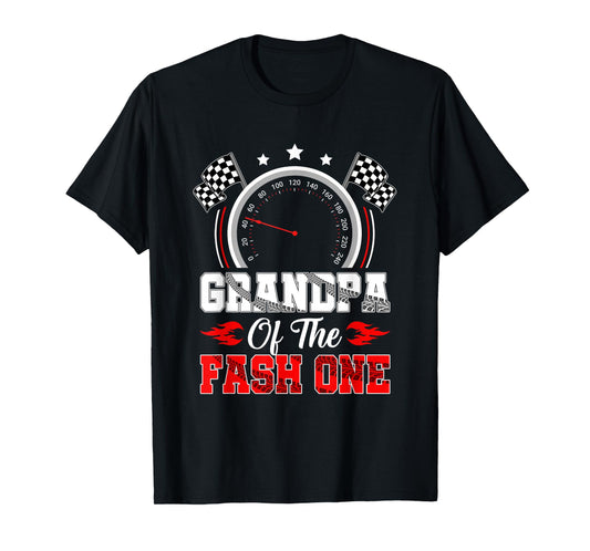 Grandpa Of The Fast One 1St Birthday Racing Car Family T-Shirt