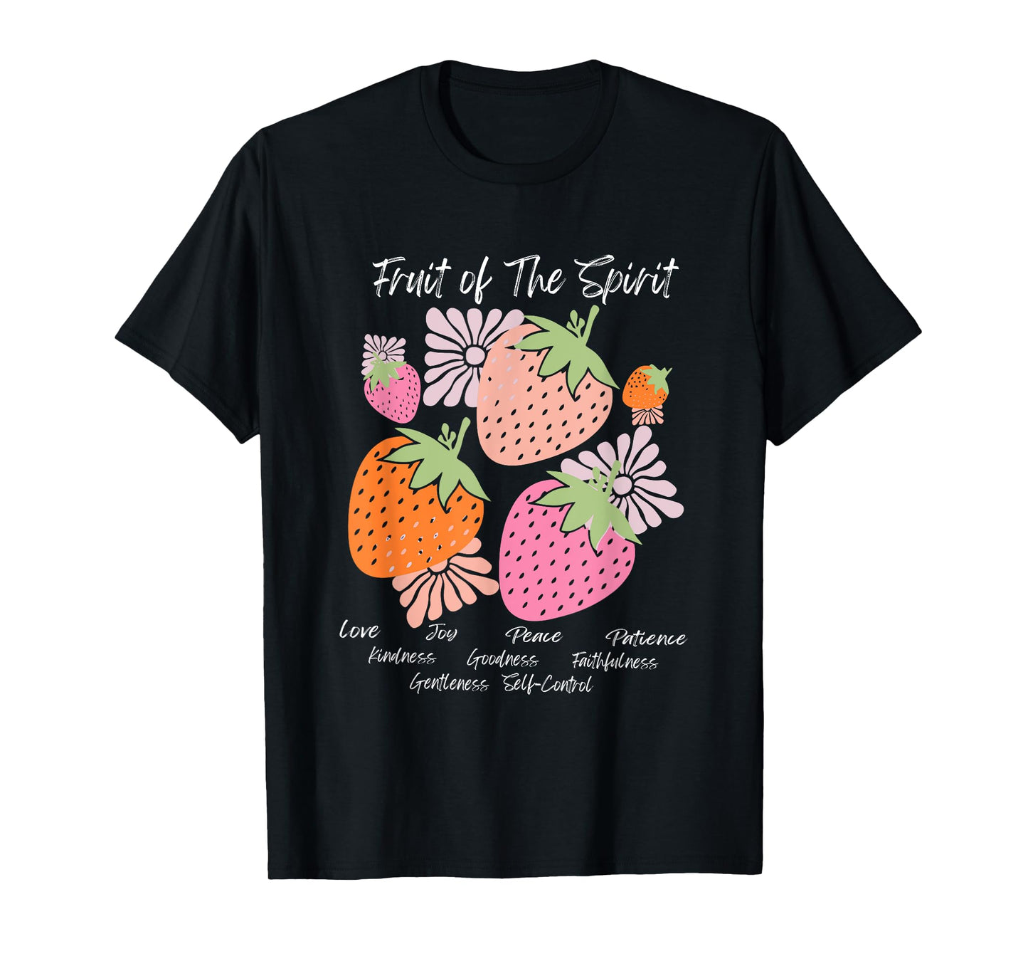 Bible Verse Floral Fruit Christian Fruit of the Spirit T-Shirt