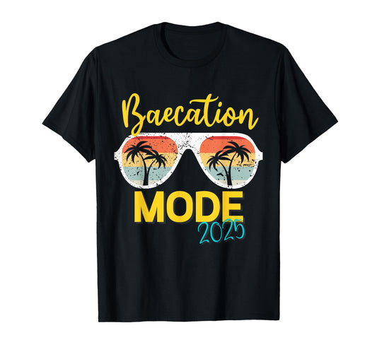Baecations Mode 2025 Matching Couples Trip Beach Vacation T-Shirt