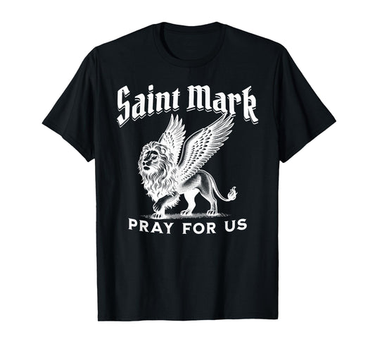 St Mark the Evangelist Apostle Lion Symbol Catholic Saint T-Shirt