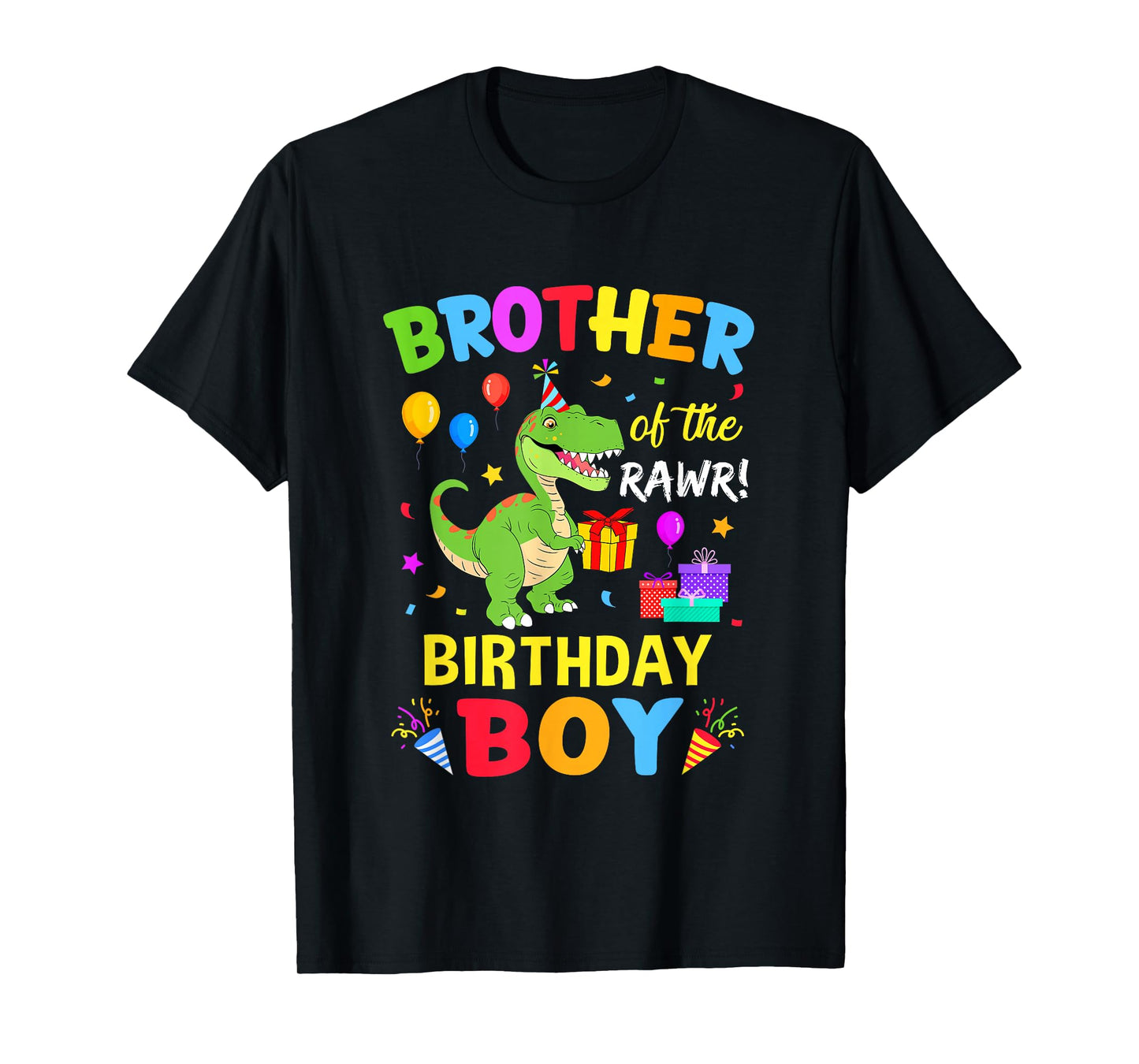 Brother Of The Birthday Boy T-Rex Funny Dinosaur Boy Party T-Shirt