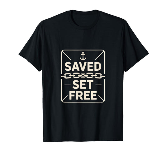 Christian Saved Set Free Anchor Chain Faith T-Shirt