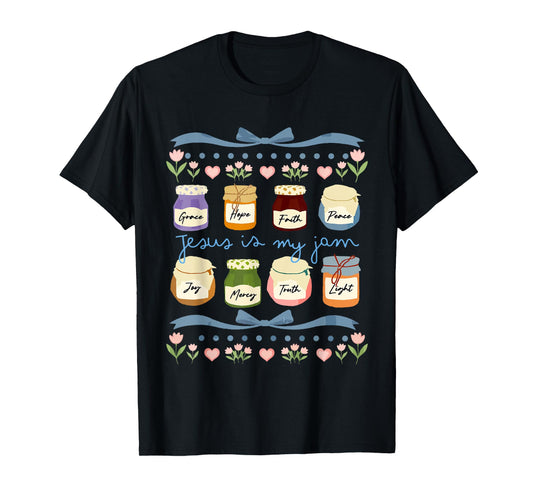 Jesus is My Jam and Im Here to Spread Christian Coquette Bow T-Shirt