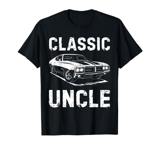 Classic Uncle Shirt Funny Men Old Classic Car Lover T-Shirt