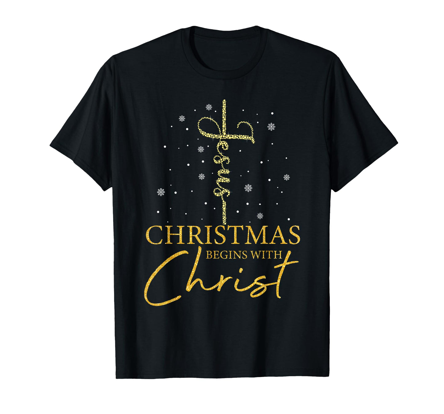 Christmas Begins With Christ Christian Jesus Xmas Pajamas T-Shirt
