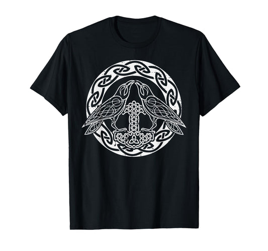 Viking Ravens Huginn Munnin Norse Mythology Men Women Kids T-Shirt