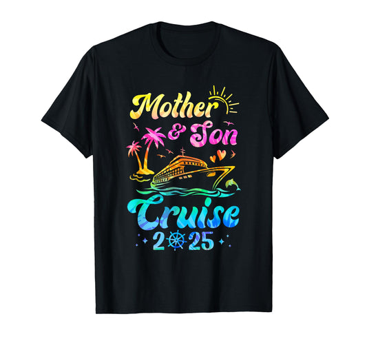Mother Son Cruise 2025 Family Mom Son Matching Vacation Trip T-Shirt