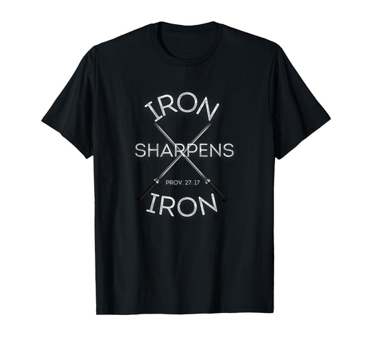Christian Bible Verse Iron Sharpens Iron Prov 27:17 T-Shirt