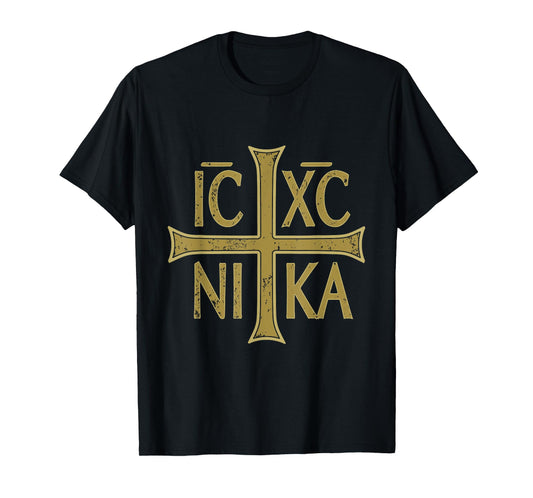IC XC NIKA Cross Christogram Orthodox Eastern Christianity T-Shirt