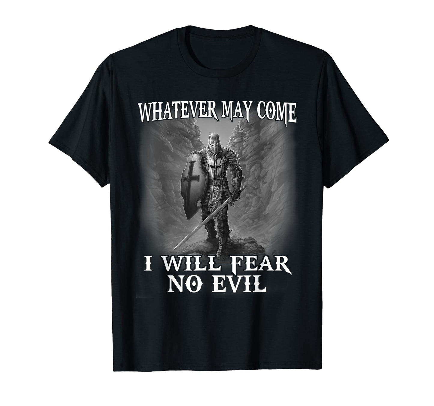 Christian Warrior Knight Templar Prayer To Evil T-Shirt