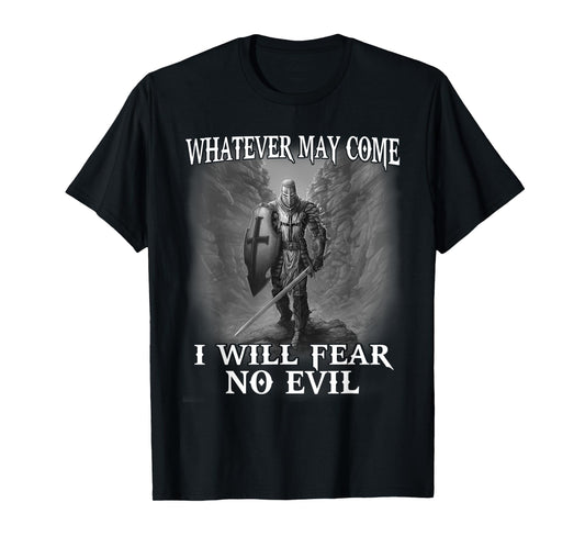 Christian Warrior Knight Templar Prayer To Evil T-Shirt