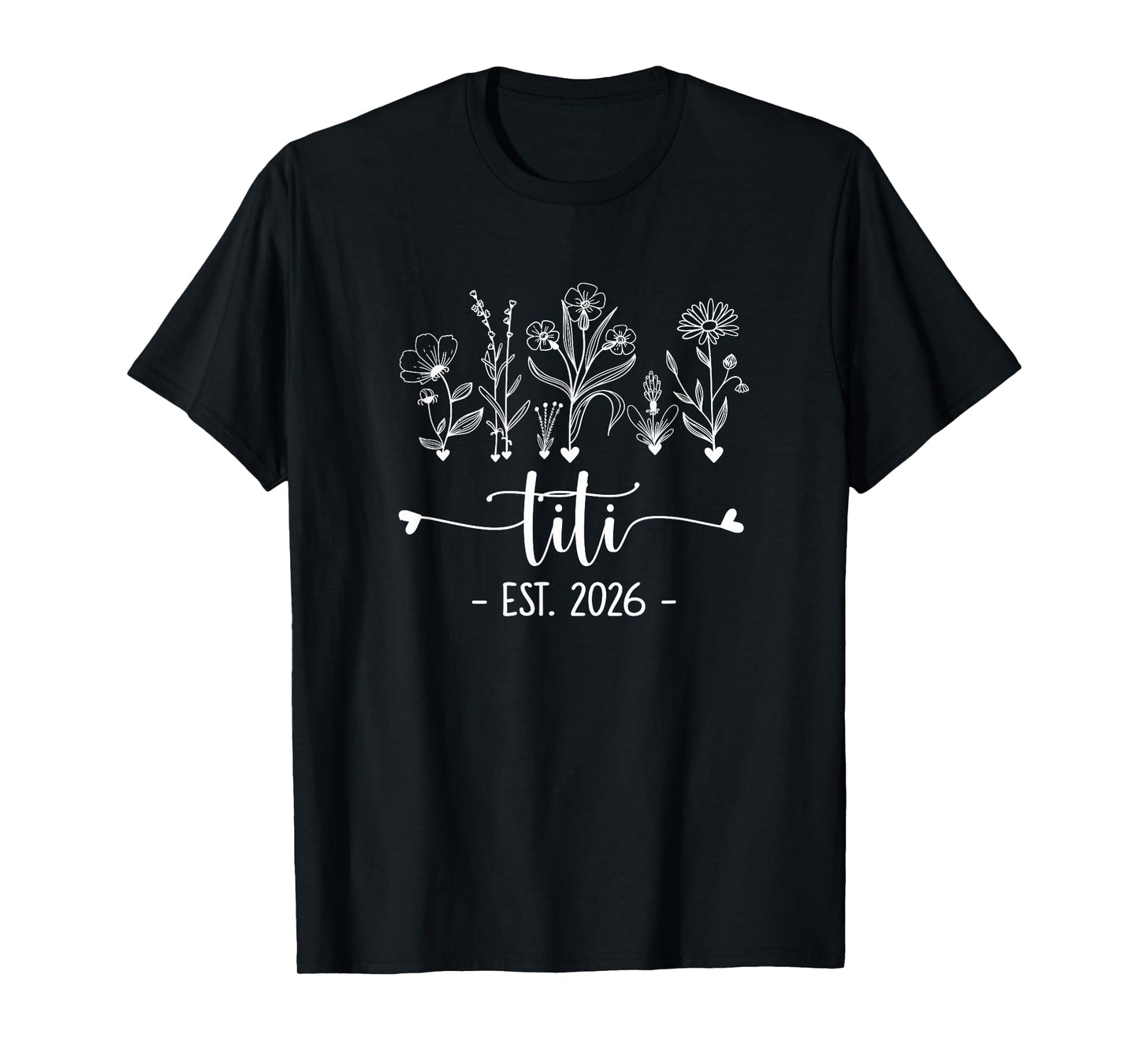 Promoted To Titi 2026 Pregnancy Announcement Floral T-Shirt