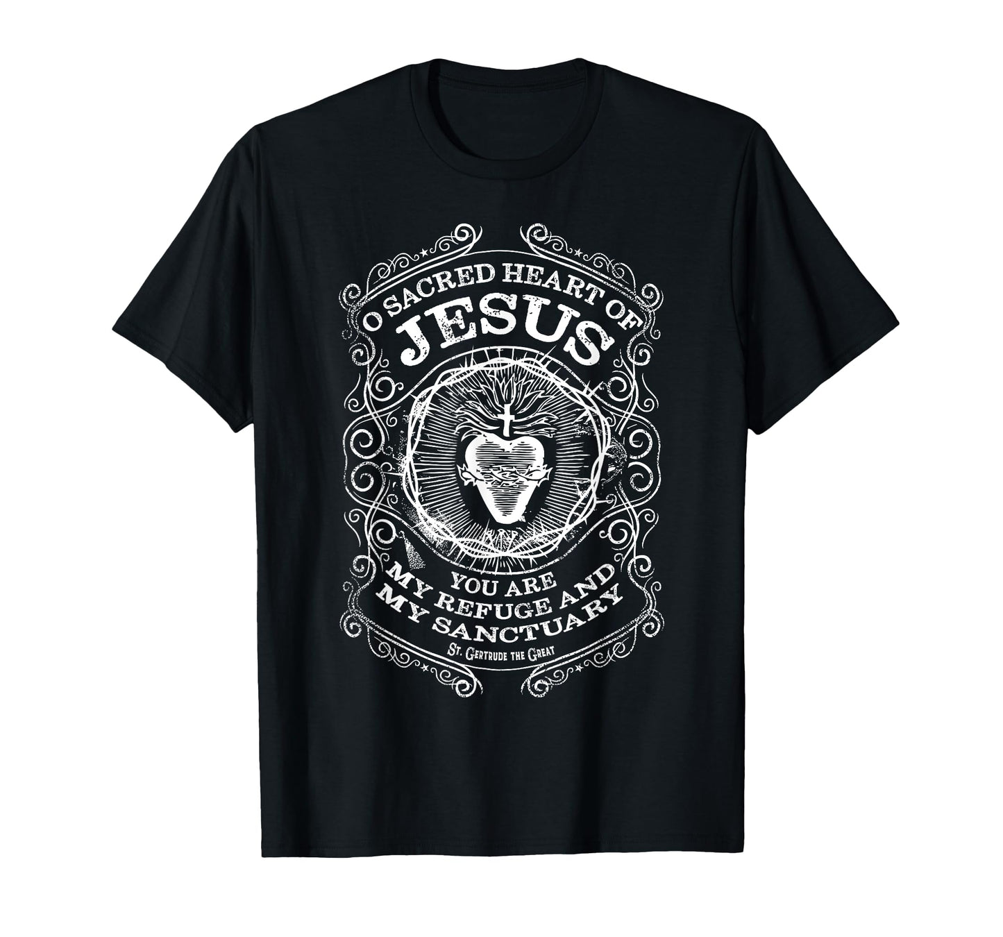 Sacred Heart of Jesus St Gertrude the Great Catholic Saint T-Shirt
