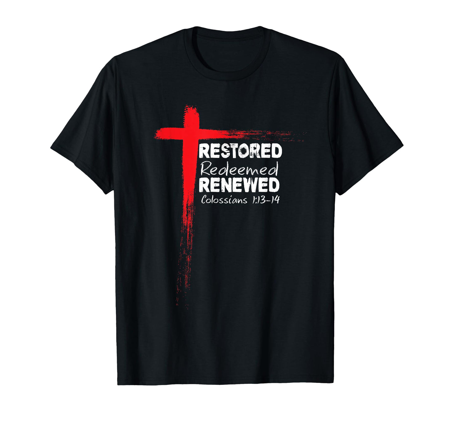 Christian Bible Verse Colossians 1:13-14 Cross T-Shirt