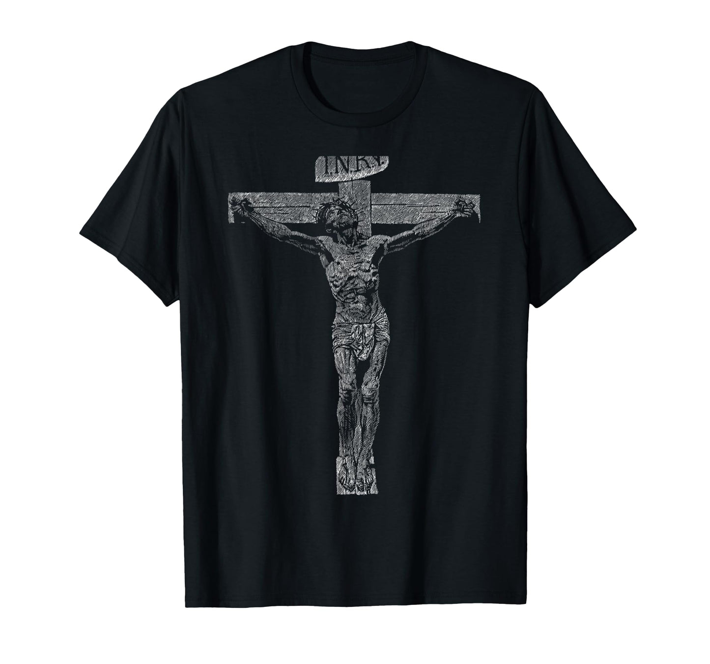 Pen and ink drawing of Jesus crucifixion. T-Shirt