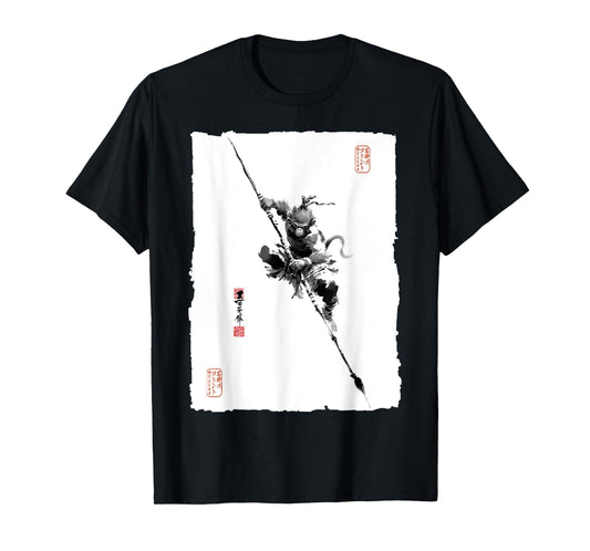 Sun Wukong The Monkey King Chinese Mythology Vintage Art T-Shirt